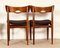 Danish Teak and Black Vinyl Chairs from Bramin, 1960s, Set of 4 5