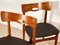 Danish Teak and Black Vinyl Chairs from Bramin, 1960s, Set of 4, Image 9