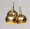 Swedish Perforated Window Pendants in Brass by Hans Agne Jakobsson, 1960s, Set of 3 6