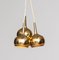 Swedish Perforated Window Pendants in Brass by Hans Agne Jakobsson, 1960s, Set of 3 3