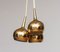 Swedish Perforated Window Pendants in Brass by Hans Agne Jakobsson, 1960s, Set of 3 5