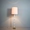 Lampadaire Hollywood Regency Blanc avec Laiton, 1970s 3