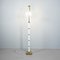 Lámpara de pie Hollywood Regency en blanco con latón, años 70, Imagen 7