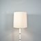 Hollywood Regency Floor Lamp in White with Brass, 1970s 5