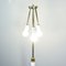 Hollywood Regency Floor Lamp in White with Brass, 1970s 8