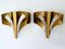 Grandes Appliques Mid-Century en Laiton par Maison Baguès, Paris, 1960s, Set de 2 1