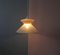 Lampe à Suspension en Verre Rose avec Motif Rayé, Allemagne, 1950s 4