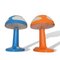 Blue & Orange Acrylic Mushroom Skojig Table Lamps by Henrik Preutz for IKEA, 1990s, Set of 2 3