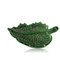 Kleine glasierte grüne Keramikvase in Blatt-Optik von Vallauris France 2