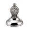 20th Century Edwardian Solid Silver & Glass Inkwell With Clock, Chester, 1900s, Image 1