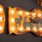 20th Century Illuminating Fairground Signs, 1930s, Set of 2 21