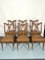 Italienische Esszimmerstühle aus Holz, 1950er, 6er Set 1