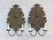 French Floral Wall Lights in Tôle Repoussé, Set of 2, Image 1