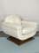 Art Deco White Sofa and Armchair, Italy, 1930s, Set of 2 9