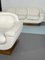 Art Deco White Sofa and Armchair, Italy, 1930s, Set of 2 19