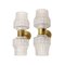 Italian Mid-Century Modern Style Murano Glass and Brass Sconces, Set of 2, Image 1