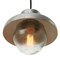 Vintage Industrial Grey Metal & Frosted Glass Pendant Lamp 2