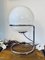 Vintage Space Age Table Lamp with Chrome Frame and Pickled Glass Ball, 1960s 2