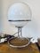 Lámpara de mesa era espacial vintage con marco cromado y bola de vidrio decapado, años 60, Imagen 4