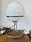 Vintage Space Age Table Lamp with Chrome Frame and Pickled Glass Ball, 1960s 4