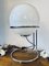 Lámpara de mesa era espacial vintage con marco cromado y bola de vidrio decapado, años 60, Imagen 3