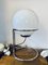 Vintage Space Age Tischlampe mit Chromgestell und gebeiztem Glasball, 1960er 7