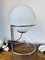 Vintage Space Age Table Lamp with Chrome Frame and Pickled Glass Ball, 1960s, Image 10