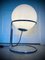 Lampe de Bureau Space Age Vintage avec Cadre en Chrome et Boule en Verre Décapé, 1960s 22