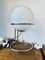 Vintage Space Age Table Lamp with Chrome Frame and Pickled Glass Ball, 1960s 5