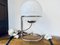 Lámpara de mesa era espacial vintage con marco cromado y bola de vidrio decapado, años 60, Imagen 12