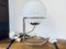 Vintage Space Age Table Lamp with Chrome Frame and Pickled Glass Ball, 1960s 12