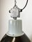 Große industrielle schwarz emaillierte Fabrik-Deckenlampe mit Glasschirm von Elektrosvit, 1960er 7