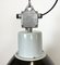 Large Industrial Black Enamel Factory Ceiling Lamp with Glass Cover from Elektrosvit, 1960s, Image 2