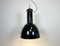 Lampe à Suspension Bauhaus Industrielle en Émail Noir de Elektrosvit, 1930s 7
