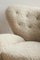 Poltrona The Tired Man in pelle di pecora bianca di Lassen, set di 2, Immagine 3