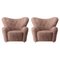 Sahara Sheepskin The Tired Man Lounge Chair from by Lassen, Set of 2 1