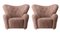 Sahara Sheepskin The Tired Man Lounge Chair from by Lassen, Set of 2 2