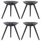Black Beech Stools from by Lassen, Set of 4, Image 1