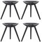 Black Beech Stools from by Lassen, Set of 4 2