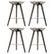 Brown Oak and Copper Counter Stools from by Lassen, Set of 4, Image 1