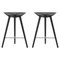 Black Beech and Stainless Steel Counter Stools from by Lassen, Set of 2 1