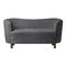 Anthracite Sheepskin and Smoked Oak Mingle Sofa from by Lassen 2