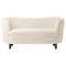 Off White Sheepskin and Smoked Oak Mingle Sofa from by Lassen 1