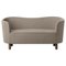 Beige and Smoked Oak Raf Simons Vidar 3 Mingle Sofa from by Lassen 1