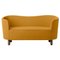Orange and Smoked Oak Raf Simons Vidar 3 Mingle Sofa from by Lassen 1