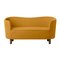 Orange and Smoked Oak Raf Simons Vidar 3 Mingle Sofa from by Lassen 2