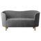 Graues und naturbelassenes Sahco Nara Mingle Sofa von by Lassen 1