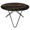 Black Marquina Marble and Black Steel Big O Table by Ox Denmarq 1