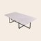 Large White Carrara Marble and Black Steel Ninety Coffee Table by Ox Denmarq 2