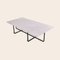 Large White Carrara Marble and Black Steel Ninety Coffee Table by Ox Denmarq, Image 2
